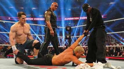 AEW Star Sends Warning to The Rock And John Cena for Laying Beatdown on Cody Rhodes At Elimination Chamber