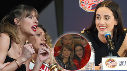 Chiefs superfan Caitlin Clark joins Taylor Swift in her suit for playoff game against Texans