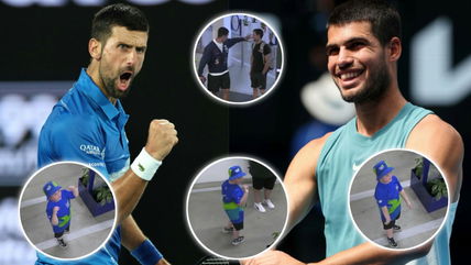 (Video) Carlos Alcaraz spotted with internet sensation John ahead of his clash with Novak Djokovic at the Australian Open