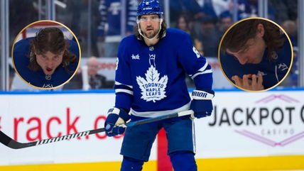 WATCH: Maple Leafs star Chris Tanev left BLOODIED after taking puck to the face in game against Islanders