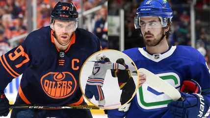 “This is terrible officiating” – Connor McDavid getting EJECTED for cross-checking Conor Garland following late scrum has NHL fans fuming on social media