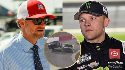 WATCH: “I don’t care!” Dale Earnhardt Jr. excuses Ty Gibbs for WILD Justin Haley incident at Bowman Gray