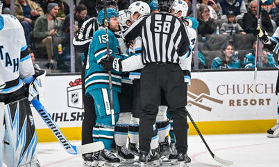 Sharks Heated at Refs, Lose 4-3 to Utah