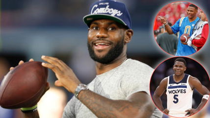 LeBron James names former Lakers teammate alongside Anthony Edwards as likeliest to make NFL transition