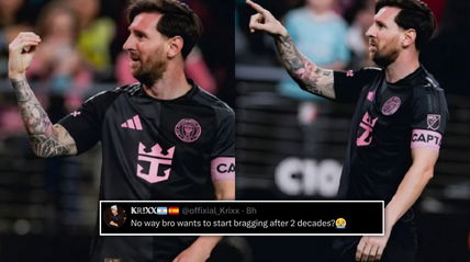 “Started bragging after two decades” – Fans react as Lionel Messi MOCKS Mexico in goal celebration against Club America