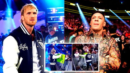 During WWE appearance, Logan Paul rips up fan sign supporting Conor McGregor after boxing dud