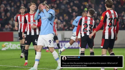 “They can kiss the Premier League goodbye” – Fans laugh at Manchester City as Pep Guardiola and co. ‘bottle’ 2-0 lead in Brentford