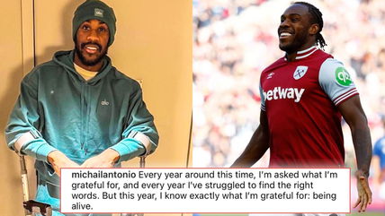 West Ham United star Michail Antonio breaks silence in EMOTIONAL message after horrific accident left player in hospital bed