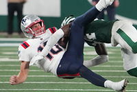 New England Patriots rookie QB Drake Maye takes beating in NFL debut during blowout loss to Jets