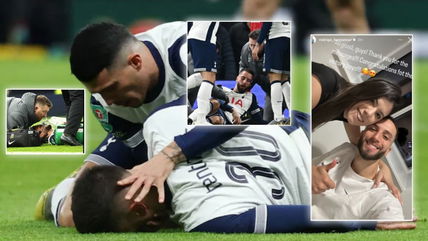 Tottenham’s Rodrigo Bentancur gives update from hospital bed after worrying injury against Liverpool