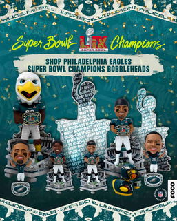 Your Philadelphia Eagles Are Super LIX Champions! Celebrate With FOCO’s Champ Collection