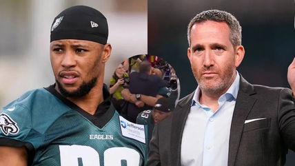 (Video) ‘Emotional’ Saquon Barkley couldn’t stop hugging Howie Roseman, who brought him to Philly last year, after Super Bowl win