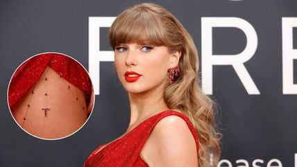 Taylor Swift caught “guilty” of turning her song into reality by flashing Travis Kelce’s ‘T’ on her “upper thigh”