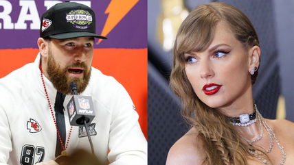 Reporter seemingly ticks off Travis Kelce with bizarre question involving Taylor Swift and NFL referees