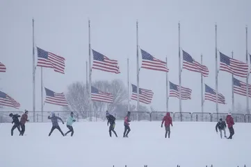 DC hosts 15th annual snowball fight as the district is blanketed by winter storm