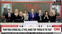 Trump Rings NYSE Bell as Traders Chant, ‘USA! USA!’