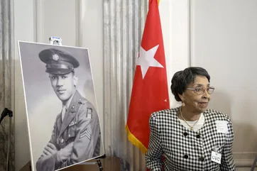 80 years after D-Day the family of a Black World War II combat medic receives his medal for heroism