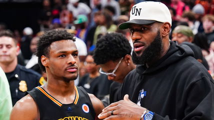 LeBron James is excited to share the court with his son — but Bronny better not call him ‘Dad’