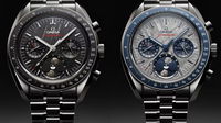 Omega Blasts Off With Two Speedmaster Moonphase Watches Featuring Meteorite Dials