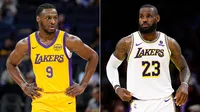 LeBron teams up with Bronny in Lakers practice