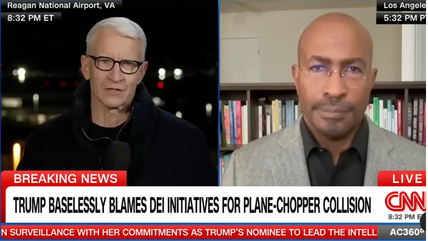 Van Jones calls President Trump ‘kindergartner’ for blaming DCA plane crash on DEI