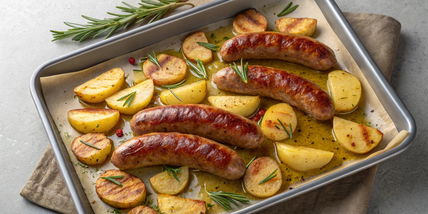 Baked Sausages with Potatoes