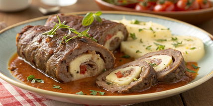 Beef Roulades with Cheese