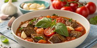 Beef with Tomatoes and Basil