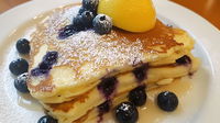 Blueberry Pancakes with Lemon Syrup