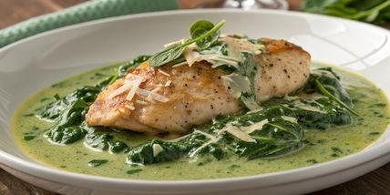 Chicken with Creamy Spinach