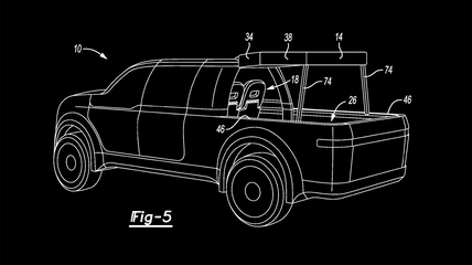 New Ford Patent Reveals Hatchback Electric Pickup Truck Design