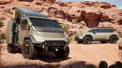 The Kia EV9 ADVNTR And WKNDR Are Sky-High Off-Road EVs