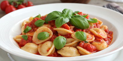 Orecchiette with Tomato and Basil