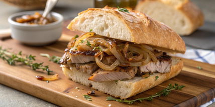 Pork and Onion Sandwich