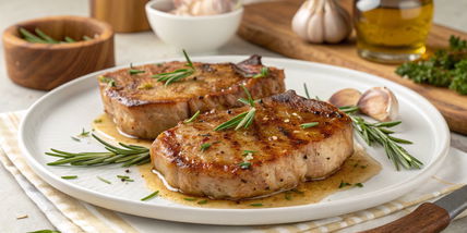 Pork Chops with Vinegar and Rosemary