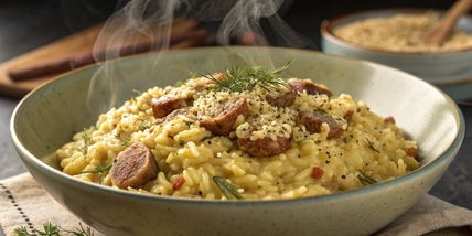 Pork Sausage and Fennel Risotto