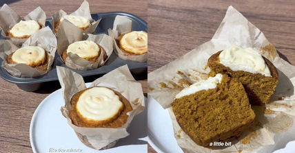 Take A Bite Out Of Autumn With This Fluffy And Moist Pumpkin Cream Cheese Muffin Recipe