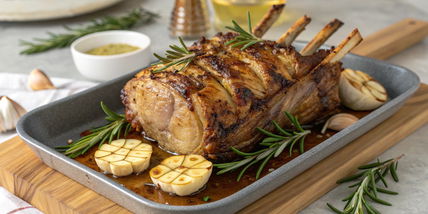 Roast Lamb with Garlic