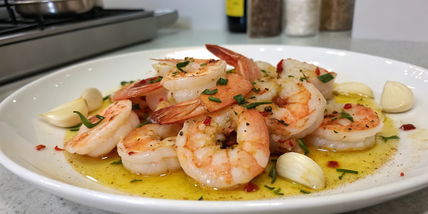 Shrimp with Garlic and Olive Oil