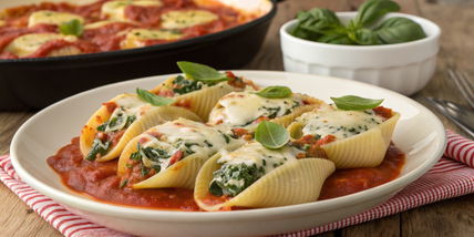 Spinach and Ricotta Stuffed Shells