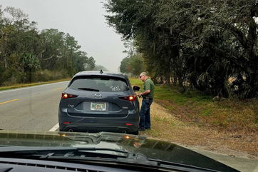 Bad timing: Flagler Sheriff Rick Staly confronts driver who almost smashed into him “head on”